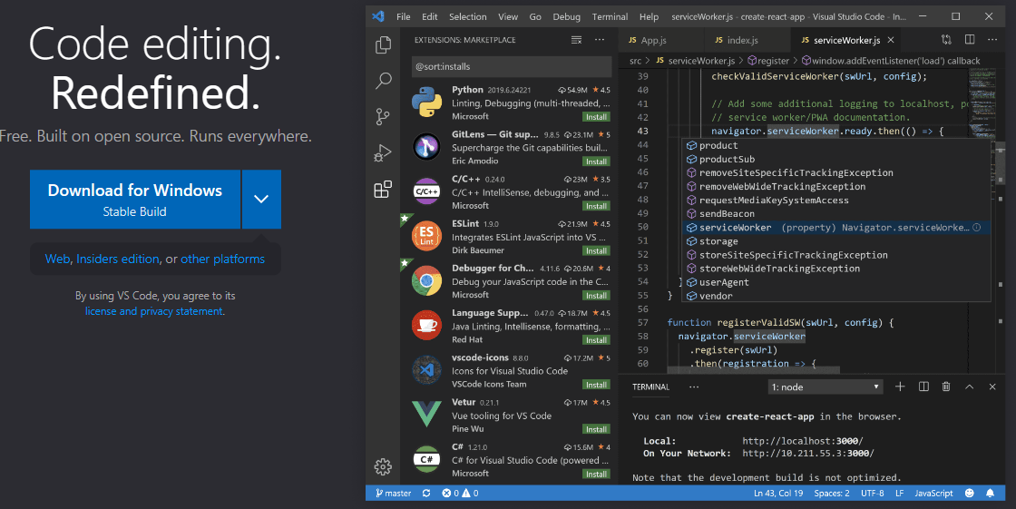 Visual Studio Code（简称：VS Code）替代 CDN 加速地址解决国内下载慢的问题